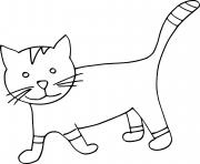 Coloriage dessin chat maternelle